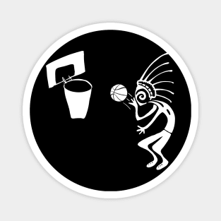 Kokopelli basketball white Magnet